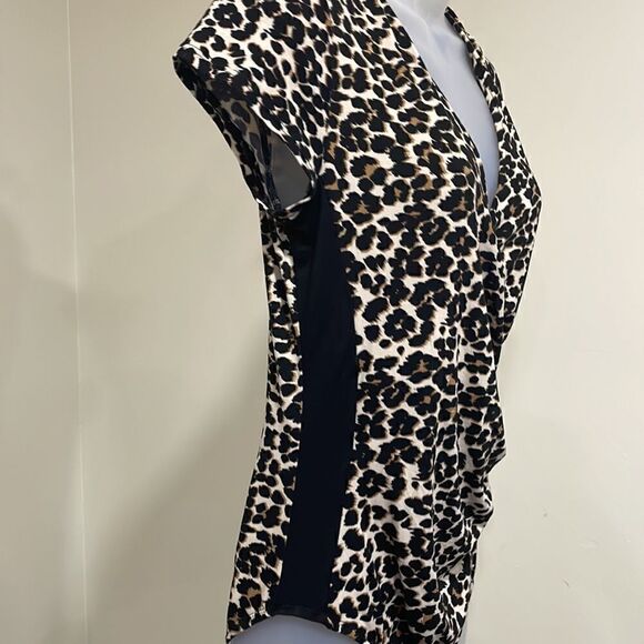 NWOT Almost Famous Leopard Bodysuit leotard with snaps.  Size L large 12/14 - Picture 5 of 11